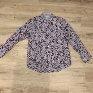 Men's Tommy Bahama Size Large Long Sleeve Casual Button Down Shirt Floral Print